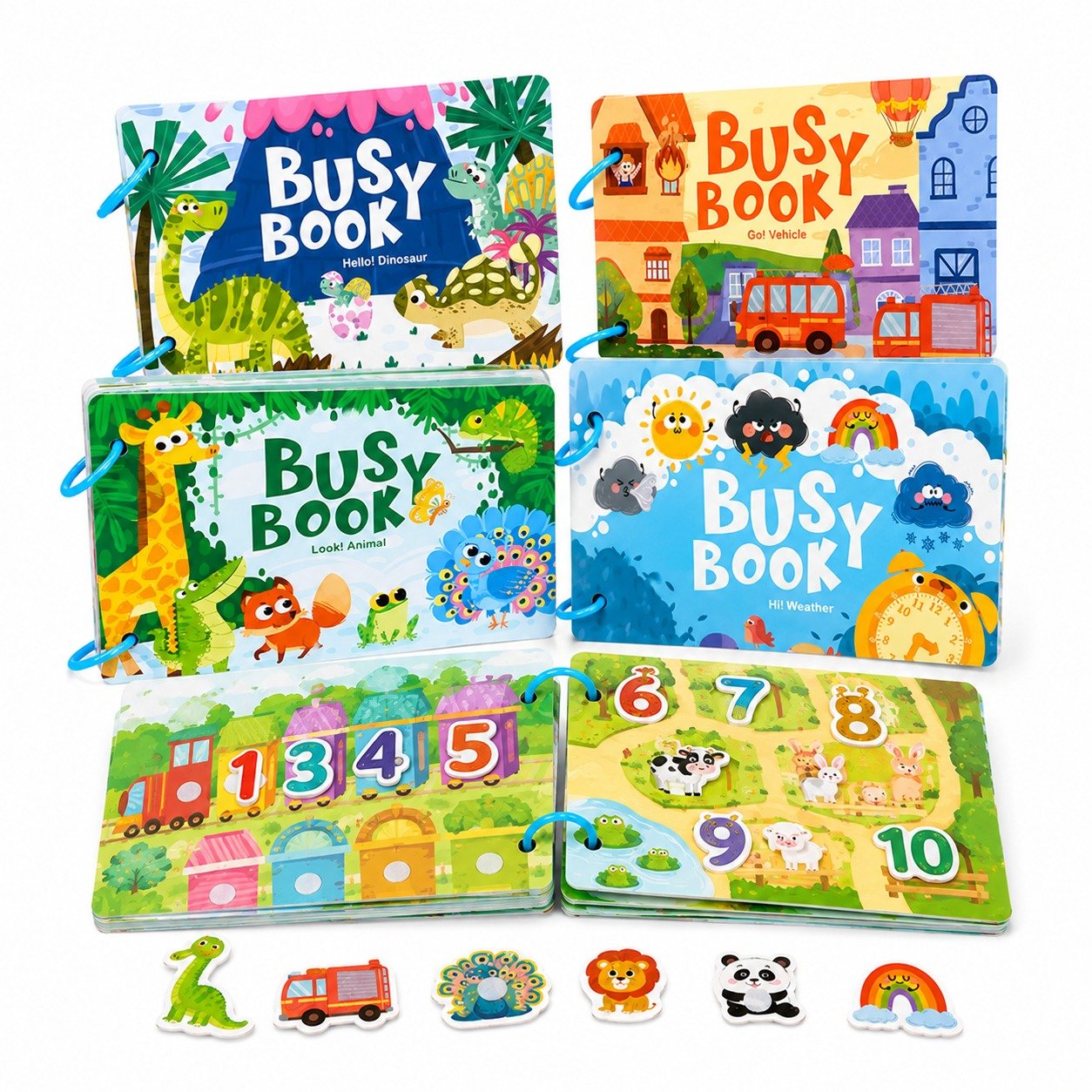 Kids Interactive Busy Book - 4 Themes